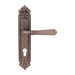 Дверная ручка на планке Melodia 424/229 'Denver', античное серебро (cyl)