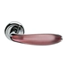 Дверные ручки на розетке Morelli Luxury "Murano", хром + матовое стекло розовое