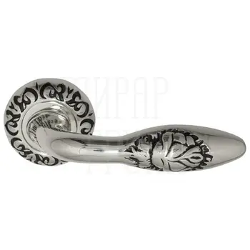 Дверная ручка на розетке Venezia 'CASANOVA' D4 натуральное серебро