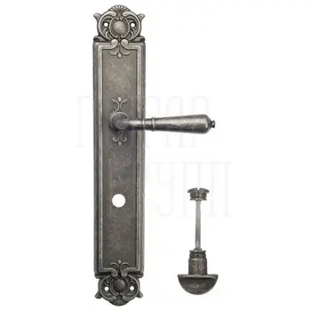 Дверная ручка Venezia 'VIGNOLE' на планке PL97 античное серебро (wc)