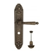 Дверная ручка Venezia 'PELLESTRINA' на планке PL90, античная бронза (wc)