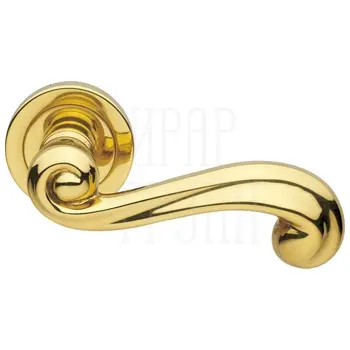 Дверные ручки на круглой розетке Morelli Luxury 'Plaza' золото