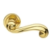 Дверные ручки на круглой розетке Morelli Luxury 'Plaza', золото