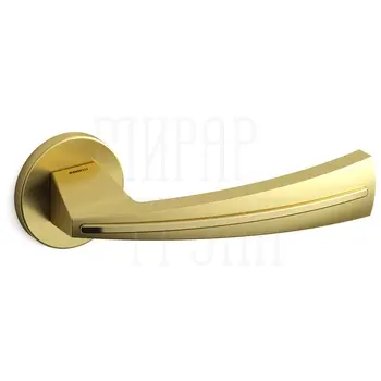 Дверная ручка на розетке Mandelli 'Bix' 1141 матовое золото + золото