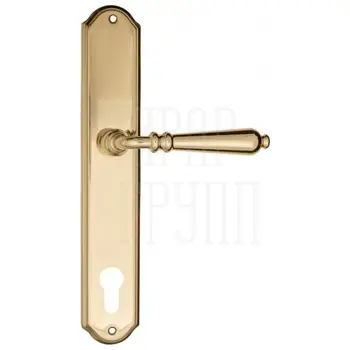 Дверная ручка Fratelli Cattini 'NAPOLI' на планке PL02 полированная латунь (cyl)