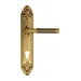 Дверная ручка Venezia 'MOSCA' на планке PL90, французское золото + коричн. (cyl)