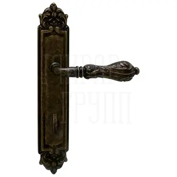 Дверная ручка на планке Melodia 229/229 'Libra' античная бронза (wc)