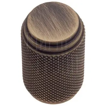 Ручка кнопка современная Venezia Collezione EXA ZIG 22 мм матовая бронза