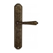 Дверная ручка Venezia "VIGNOLE" на планке PL02, античная бронза