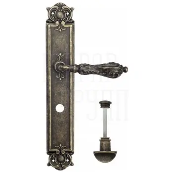 Дверная ручка Venezia 'MONTE CRISTO' на планке PL97 античная бронза (wc)