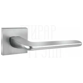 Дверные ручки Puerto (Пуэрто) 'Гляссе', серия SLIM INAL 555-03 (slim) на тонком квадратном основании суперсатин. хром