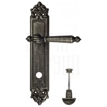 Дверная ручка Venezia 'PELLESTRINA' на планке PL96 античное серебро (wc)