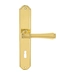 Дверная ручка Extreza 'PIERO' (Пиеро) 326 на планке PL01, полированная латунь (key)