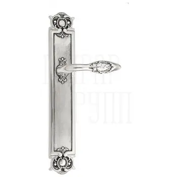 Дверная ручка Venezia 'CASANOVA' на планке PL97 натуральное серебро
