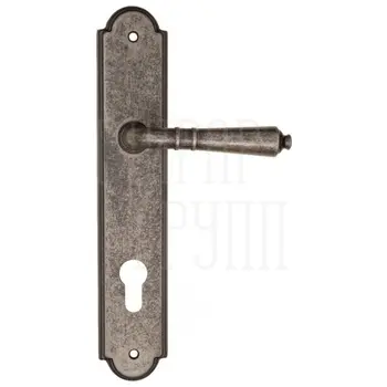 Дверная ручка Fratelli Cattini 'TOSCANA' на планке PL257 античное серебро (cyl)