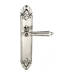 Дверная ручка Venezia 'CASTELLO' на планке PL90, натуральное серебро