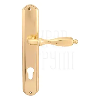 Дверная ручка на планке Melodia 298/131 'Camilla' полированная латунь (cyl)