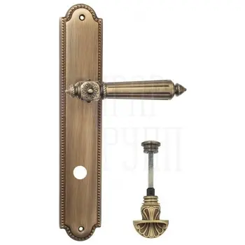 Дверная ручка Venezia 'CASTELLO' на планке PL98 матовая бронза (wc-4)