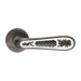 Дверные ручки на розетке Archie Genesis 'Alivio' (20G), черненое серебро / эмаль слоновая кость