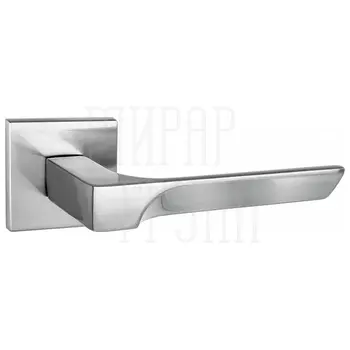 Дверные ручки Renz (Ренц) 'Румо' INDH 325-03 slim на квадратной розетке матовый никель