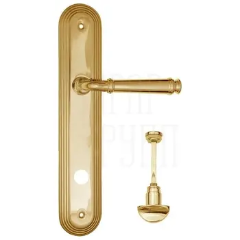 Дверная ручка Fratelli Cattini 'FARFALLA' на планке PL288 полированная латунь (wc-2)