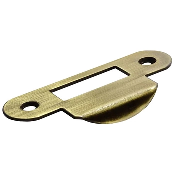 Ответная планка Morelli Innovation Z1 с изогнутым язычком для бесшумных замков матовая бронза