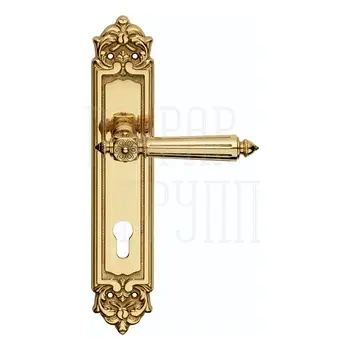 Дверная ручка на планке Melodia 246/229 'Nike' полированная латунь (cyl)