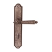 Дверная ручка на планке Melodia 246/458 "Nike", античное серебро (wc)