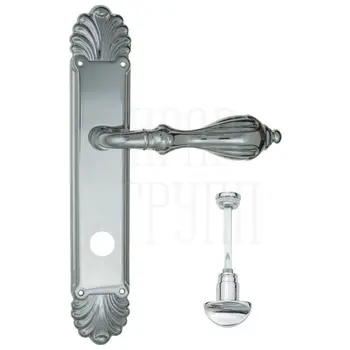 Дверная ручка Venezia 'ANAFESTO' на планке PL87 полированный хром (wc-2)