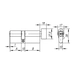 Цилиндровый механизм Ajax (Аякс) (AX202/100) AX2002Knob 100 (45+10+45) CP с вертушкой, схема