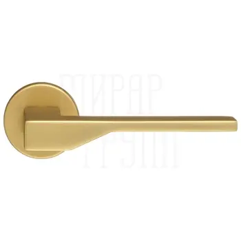 Дверная ручка Extreza Hi-tech 'ADONA' (Адона) 122 на розетке R16 матовое золото