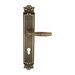 Дверная ручка Venezia "ANGELINA" на планке PL97, матовая бронза (cyl)