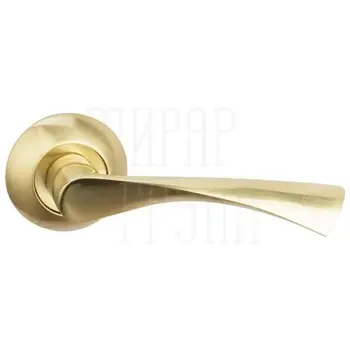 Дверная ручка на круглой розетке BUSSARE 'CLASSICO' A-01-10 матовое золото