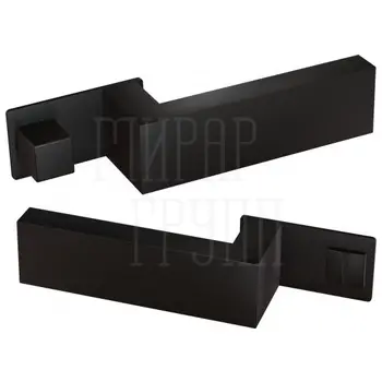 Дверная ручка Fratelli 'NM-599' 4 на прямоугольной розетке черный