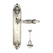 Дверная ручка Venezia 'OLIMPO' на планке PL90, натуральное серебро (wc)