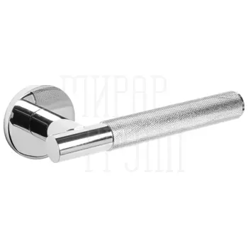 Дверная ручка на круглой розетке Fuaro (Фуаро) 'ABRASIVE' K.SLR52 полированный хром