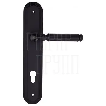 Дверная ручка Fratelli Cattini 'ENCIA' на планке PL288 матовый черный (cyl)