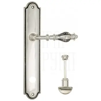 Дверная ручка Venezia 'GIFESTION' на планке PL98 натуральное серебро (wc)