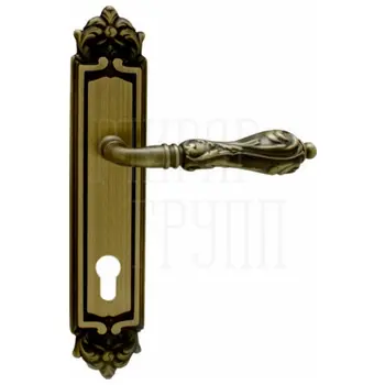 Дверная ручка на планке Melodia 229/229 'Libra' матовая бронза (cyl)
