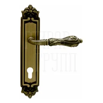 Дверная ручка на планке Melodia 229/229 'Libra' матовая бронза (cyl)