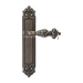 Дверная ручка Extreza "TESLA" (Тесла) 315 на планке PL02, античное серебро