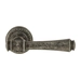 Дверная ручка Extreza 'Piero' (Пиеро) 326 на круглой розетке R06, античное серебро