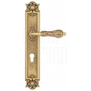 Дверная ручка Venezia 'MONTE CRISTO' на планке PL97 французское золото (cyl)
