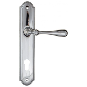 Дверная ручка Fratelli Cattini 'RETRO' на планке PL257 полированный хром (cyl)