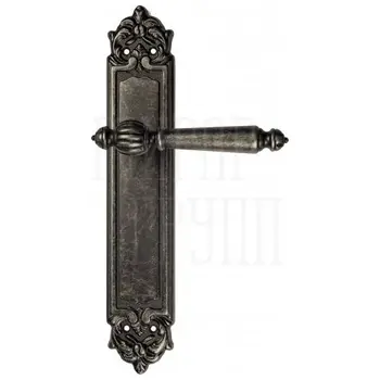 Дверная ручка Venezia 'PELLESTRINA' на планке PL96 античное серебро
