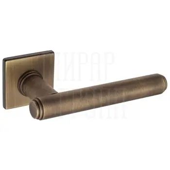 Дверная ручка на квадратной розетке Venezia 'EXA' FSS матовая бронза