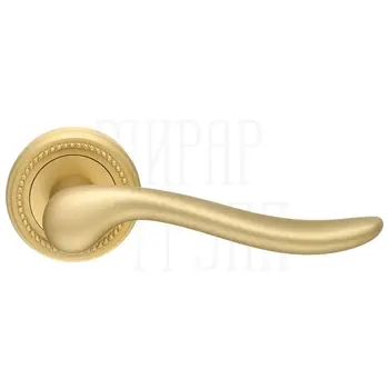 Дверная ручка Extreza 'Toledo' (Толедо) 323 на круглой розетке R03 матовое золото