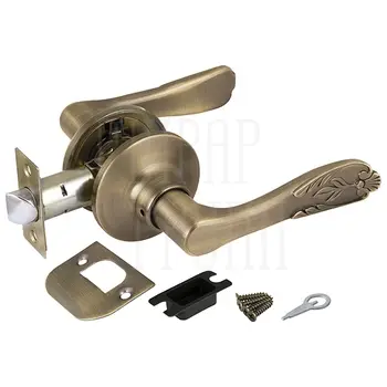 Дверная ручка-защелка Punto (Пунто) DK633 (без фик.) матовая бронза