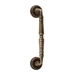 Ручка дверная скоба Extreza 'Petra' (Петра) 250 мм (205 мм) на круглых розетках R02, матовая бронза