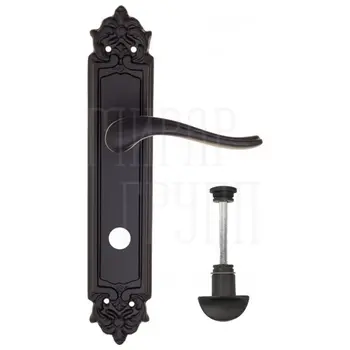 Дверная ручка Fratelli Cattini 'LAVERA' на планке PL96 матовый черный (wc-2)